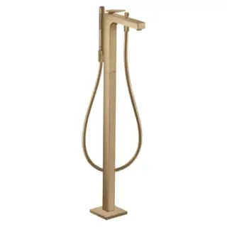 Axor Citterio Смеситель для ванны, напольный, с ручным душем, текстура, цвет: шлифованная бронза