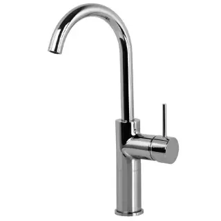 Carlo Frattini Spillo Up Смеситель для раковины, вращающийся излив, с донным клапаном click-clack, цвет: хром