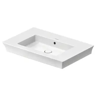 Duravit White Tulip Раковина накладная 75х49см, с переливом, без отв., WonderGliss, цвет: белый