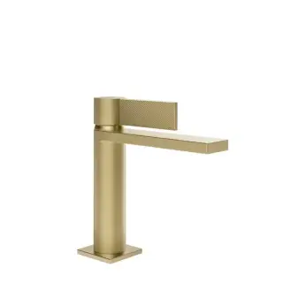 Gessi Inverso Diamantato Смеситель для раковины, 1 отв., с донным клапаном &quot;Stop&Go&quot;, цвет: Brass Brushed PVD