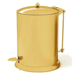 Devon&Devon Waltz Ведро для мусора, с крышкой и педалью, напольный, цвет: светлое золото