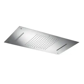 Almar Rectangular Верхний душ, потолочный, 70х38см, 2 режима, цвет: Mirror Stainless Steel