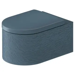 Duravit Millio Унитаз подвесной, 37х57см.,  декор &quot;Pattern&quot;, крепление в компл., цвет: синий матовый