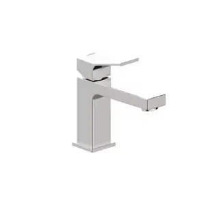 Bossini Aki Line Смеситель для раковины AKI-M с донным клапаном 1”1/4 и гибкая подводка из нерж. стали 3/8”., цвет: хром