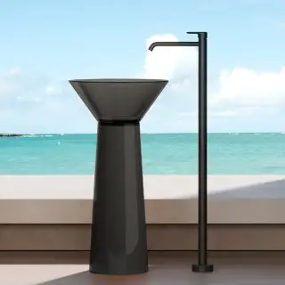 Dea Design Pedestal Basin Раковина напольная d48хh90см, цвет: smoky black