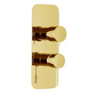 Carlo Frattini Spillo Up Смеситель для душа встроенный, с переключателем на 2/3 источника, цвет: золото