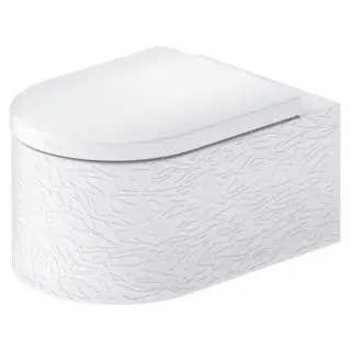 Duravit Millio Унитаз подвесной, 37х57см.,  декор &quot;Pattern&quot;, крепление в компл., цвет: белый шелковисто-матовый