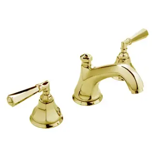 Nicolazzi Teide Смеситель для раковины на 3 отв., с донным клапаном, ручки Crystal lever, цвет: Gold