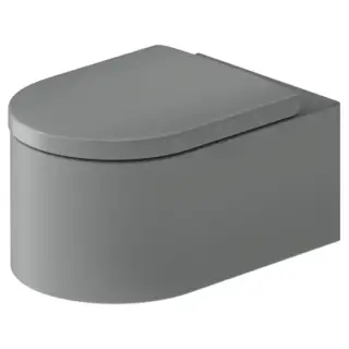 Duravit Millio Унитаз подвесной, 37х57см.,  декор &quot;Smooth&quot;, крепление в компл., цвет: светло-серый матовый
