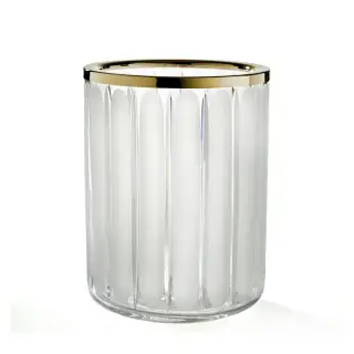 3SC Montblanc Урна 20хh28х20 см, цвет: прозрачный хрусталь/латунь