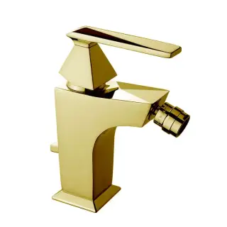 Nicolazzi Vincent Смеситель для биде на 1 отверстие, с донным клапаном, цвет: English Gold