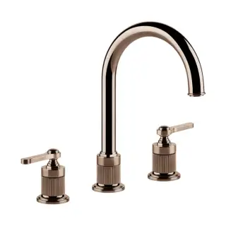 Gessi Venti20 Смеситель для раковины, на 3 отв., высота излива 168 мм., с донным клапаном, цвет: Copper PVD