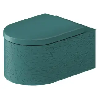 Duravit Millio Унитаз подвесной, 37х57см.,  декор &quot;Pattern&quot;, крепление в компл., цвет: аквамарин матовый