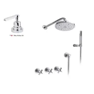 Nicolazzi M.Croce Душевой набор: верхний душ d20 см, комплект ручного душа, встроенный смес. с перекл. цвет: хром