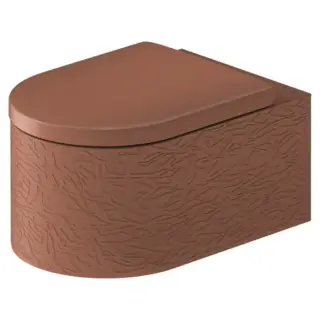 Duravit Millio Унитаз подвесной, 37х57см.,  декор &quot;Pattern&quot;, крепление в компл., цвет: матовая корица