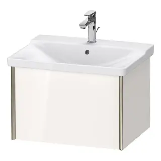 Duravit XViu Тумба подвесная 61x46.9x40.5см, с раковиной, 1 ящик, цвет: белый глянцевый/champagne matt