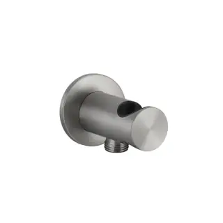 Gessi Shower316 Держатель для душевой лейки с выводом воды на 1/2&quot;, цвет: шлифованная сталь