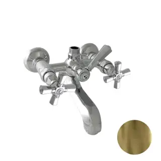 Nicolazzi Teide Four Смеситель для ванны на 2 отверстия, с переключателем ванна/душ, вывод сверху 3/4&quot; (для душ. стойки), цвет: бронза