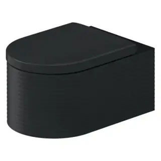 Duravit Millio Унитаз подвесной, 37х57см.,  декор &quot;Grooves&quot;, крепление в компл., цвет: темно-серый матовый