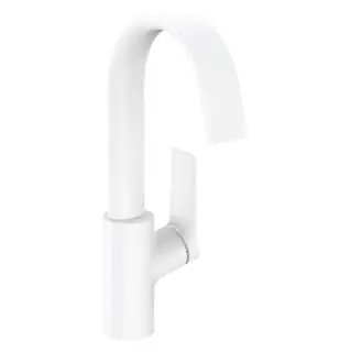 Hansgrohe Vivenis Смеситель для раковины, на 1 отв., с поворотным изливом, с донным клапаном, цвет: белый матовый