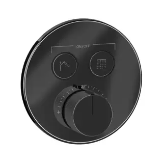 Gessi Hi-Fi Comfort Смеситель для душа, встраиваемый, термостатический, с 2 запорными кнопками, цвет: Black Metal PVD