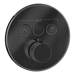 Gessi Hi-Fi Comfort Смеситель для душа, встраиваемый, термостатический, с 3 запорными кнопками, цвет: Black Metal PVD