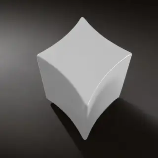 Kerasan Artwork Столик декоративный на стальной основе &quot;QUADRI&quot;, 55х45х41 см, напольный, цвет: белый глянцевый