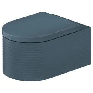 Duravit Millio Унитаз подвесной, 37х57см.,  декор &quot;Grooves&quot;, крепление в компл., цвет: синий матовый