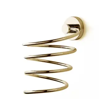 3SC Ribbon Держатель фена, 11х13хh16см, настенный, цвет: золото 24к. Lucido