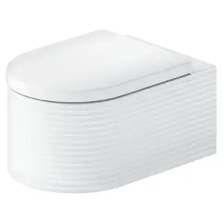 Duravit Millio Унитаз подвесной, 37х57см.,  декор &quot;Grooves&quot;, крепление в компл., цвет: белый шелковисто-матовый