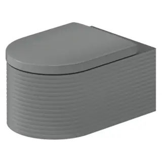 Duravit Millio Унитаз подвесной, 37х57см.,  декор &quot;Grooves&quot;, крепление в компл., цвет: светло-серый матовый