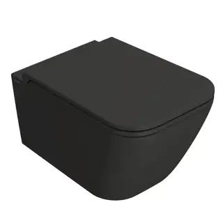 Globo Stone Унитаз подвесной 52х36см., безободковый, с системой скрытого крепежа, цвет: Smoke