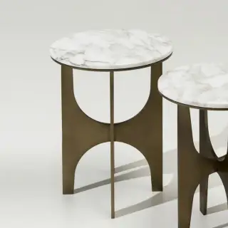 Oasis Sullivan Столик низкий ø 40хh51см., цвет: бронза/Calacatta Oro