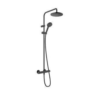 Hansgrohe Vernis Blend Душевая стойка с верхним душем 200 1jet с термостатом, цвет: матовый черный