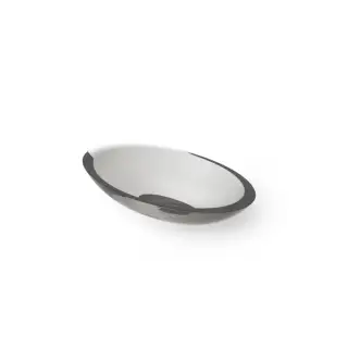 Dea Design Washbasins Раковина 60х35х10.5см., накладная, без отв., Glasstech, прозрачная смола, цвет: Smoky Black R4