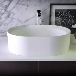 KNIEF Glow Раковина 55х40х15 см, без отв., накладная, без перелива, цвет: белый матовый