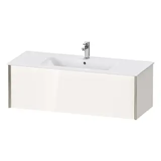 Duravit XViu Тумба подвесная 121x48x40см, с раковиной, 1 ящик, цвет: белый глянцевый/champagne matt