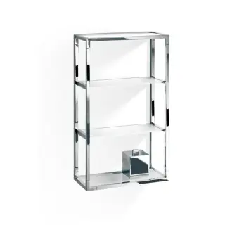 Decor Walther ET 6 Шкафчик открытый 35x15x60см, стекло сатинированное, подвесной, цвет: хром