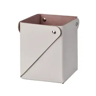 Colombo Adj Коробочка MIU, 7x7xH8 см , цвет: устричный/пепельная роза