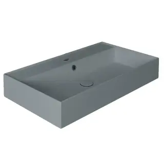 Simas Agile Раковина подвесная/накладная  81х46см., с 1 отв., с переливом, цвет: Cemento matt