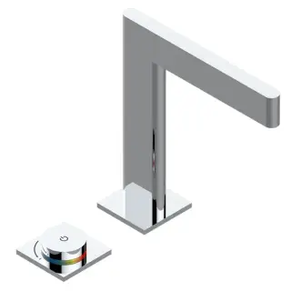 THG ICON-X METAL Смеситель для раковины, 2 отв., электронный, с донным клапаном, цвет: хром