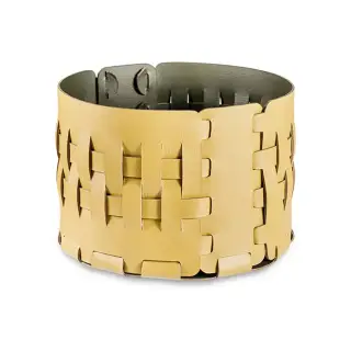 ADJ Корзина Bottega, D20xH12 см., цвет: горчичный/оливковый