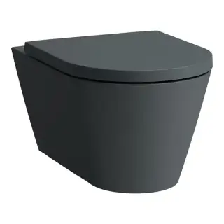 Laufen Kartell Унитаз подвесной 54.5х37х43 см, Rimless, c покрытием LCC, цвет: графит матовый