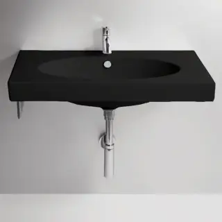 Simas Lft Spazio Раковина 80х49.5 см, 1 отв., цвет: черный