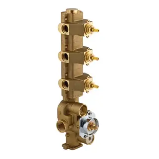 Carimali Встраиваемая часть для термостатического смесителя с 3 выходами, цвет: хром