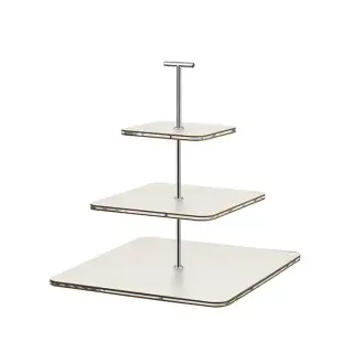 ADJ Сервировочная стойка 30x30xH35см., ручка &quot;Т&quot;, цвет: белый/фурнитура хром