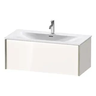 Duravit XViu Тумба подвесная 610x800x480мм, с раковиной, 1 ящик, цвет: белый глянцевый/champagne matt