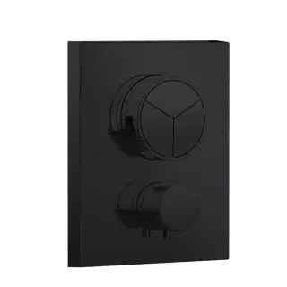 Almar Core Смеситель для душа, встраиваемый, термостатический, с кнопочным управлением для 3-х потребителей, цвет: черный глянцевый PVD