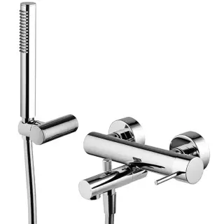 Fima Carlo Frattini Spillo Up Смеситель для ванны, настенный, с ручным душем, цвет: хром