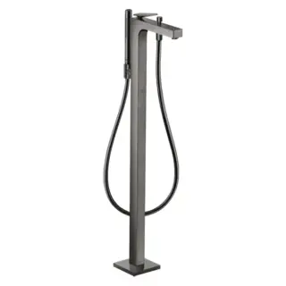 Axor Citterio Смеситель для ванны, напольный, с ручным душем, текстура, цвет: полированный черный хром